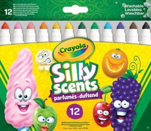 Silly Scents Набір фломастерів, широка лінія (washable) з ароматом,12 шт