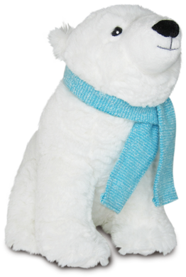 Ведмідь полярний зі шарфом 25 см