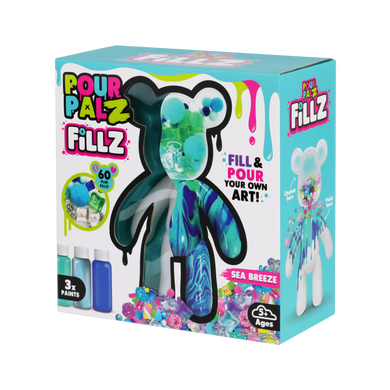 Pour Palz Fillz Набір для творчості Флюїд Арт - Ведмедик-Дуо Мікс "Kawaii"