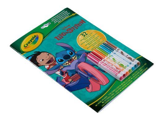 Розмальовка "Lilo & Stitch", 32 сторінки та 7 фломастерів