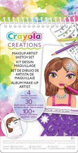 Crayola Creations Набір для творчості Юний візажист маленький з наліпками та трафаретами 30 сторінок