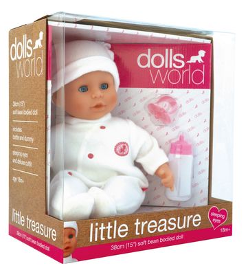 Кукла "Моя жемчужина" в белом, 38 см