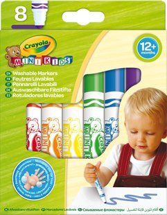 Mini Kids Мої перші фломастери (washable), 8 шт