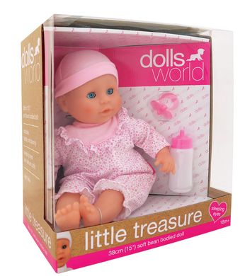Лялька "Моя перлинка" у рожевому, 38 см