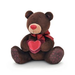 Ведмедик Choco з серцем (сидячий), 20 см