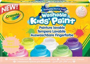 Набор красок Neon в баночках (washable), 6 шт