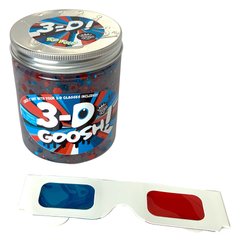 Лизун Slime 3-D Goosh с очками, красный/белый/синий, 425 г