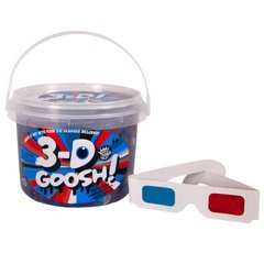 Лізун Slime 3-D Goosh з окулярами, червоний/білий/блакитний, 1200 г