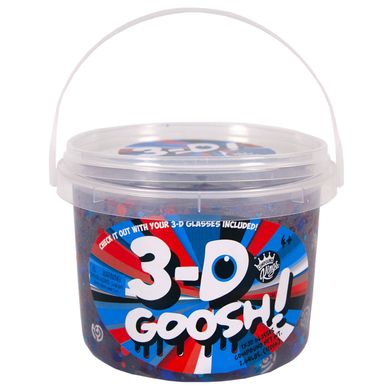 Лізун Slime 3-D Goosh з окулярами, червоний/білий/блакитний, 1200 г