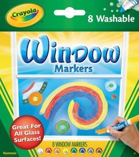 Набір фломастерів для малювання на склі (washable), 8 шт