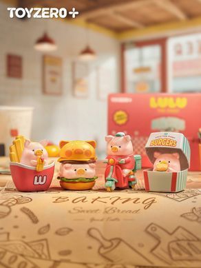 Колекційна фігурка 10/10 TOYS LuLu the Piggy серія Burger Express Movable Series (blind box)