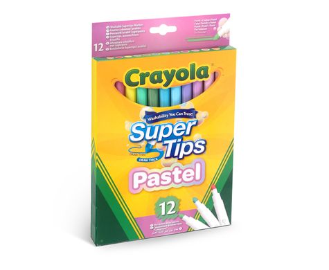 Набір фломастерів Supertips (washable) пастельні кольори, 12 шт