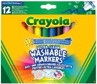 Набор фломастеров широкая линия (ultra-clean washable), 12 шт