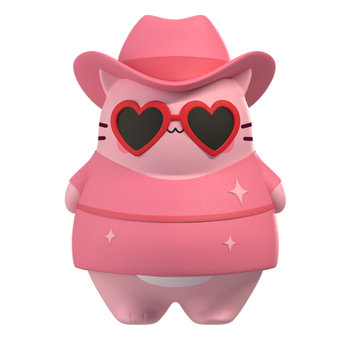 Сквіш-іграшка (мемори фоам) Pembe The Pink Cat