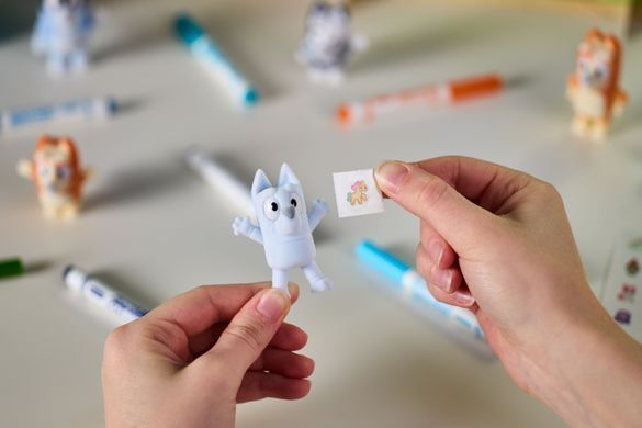 Washimals Набір для творчості "Bluey", 4 тваринки та 6 фломастерів