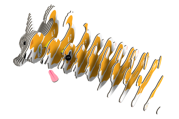 Збірна 3Д модель Зоопарк: Вельш коргі